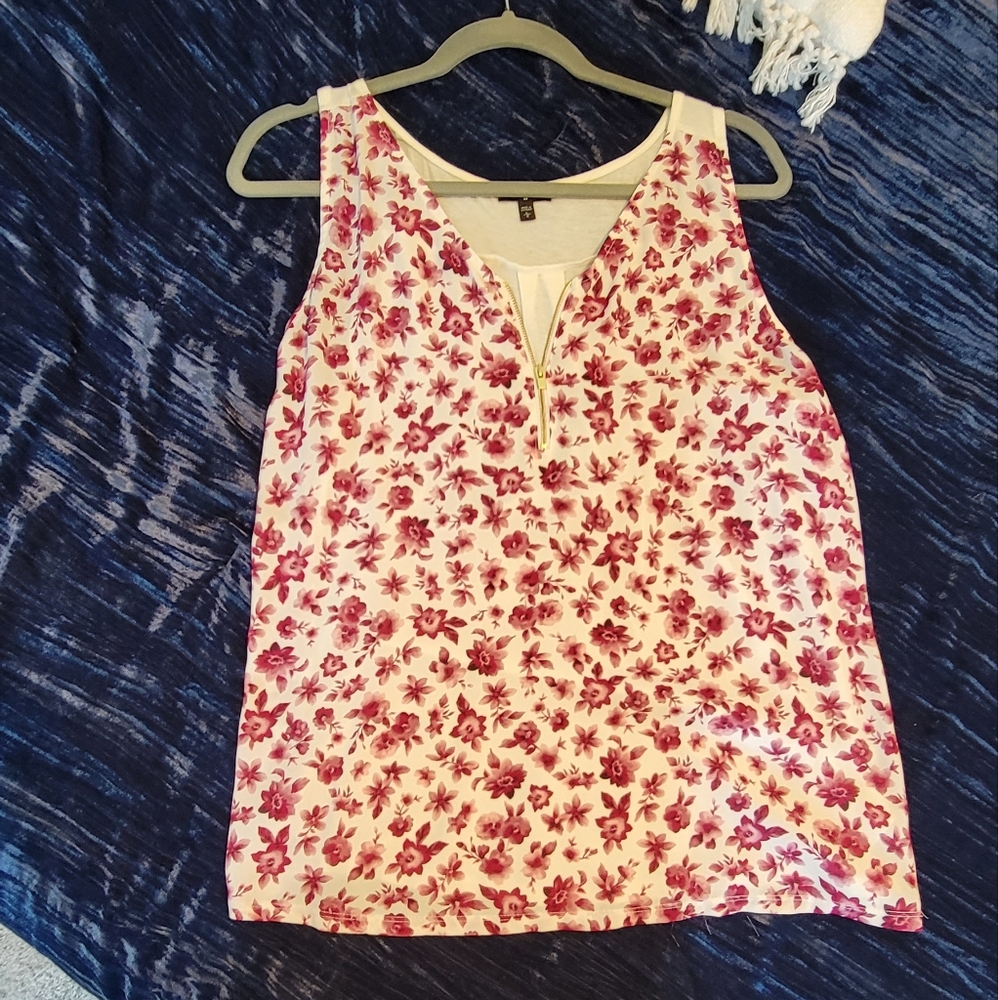 Express Floral Zipper Tan